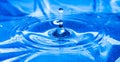 Blue dropplet of water Royalty Free Stock Photo