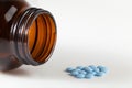 Blue drug pills Royalty Free Stock Photo