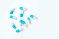 Blue drug pills Royalty Free Stock Photo