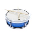 Blue drum with shock sticks