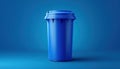 Blue Dustbin Royalty Free Stock Photo