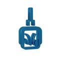 Blue Dustpan icon isolated on transparent background. Cleaning scoop services.