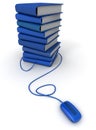 Blue e-books Royalty Free Stock Photo