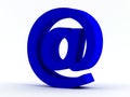 Blue @ e-mail sign Royalty Free Stock Photo