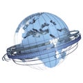 Blue Earth rotation Royalty Free Stock Photo