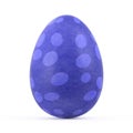 Blue easter egg isolated on white