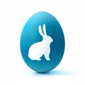 Single blue painted easter egg Royalty Free Stock Photo