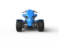 Blue eco electric quad bike - front view