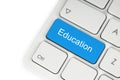 Blue education button Royalty Free Stock Photo