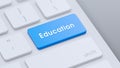Blue Education Button concept image