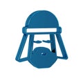 Blue Egyptian man icon isolated on transparent background.