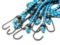 Blue elastic bungee cords Royalty Free Stock Photo