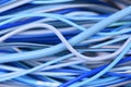Electric cable network close-up Royalty Free Stock Photo