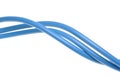 Blue electric cable used in electrical instalation Royalty Free Stock Photo