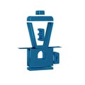 Blue Electric coffee grinder icon isolated on transparent background.