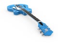 Blue electric guitar Royalty Free Stock Photo