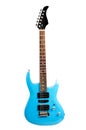 Blue electric guitar Royalty Free Stock Photo