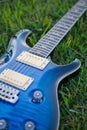 Blue electric guitar Royalty Free Stock Photo