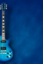 Blue Electric Guitar with Background