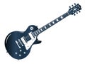 Blue Electric Guitar Royalty Free Stock Photo