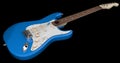 Blue Electric Guitar Royalty Free Stock Photo