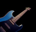 Blue Electric Guitar Musical Royalty Free Stock Photo