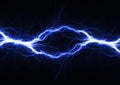 Blue electrical lightning