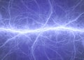 Blue electrical lightning bolt Royalty Free Stock Photo