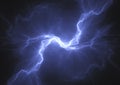 Blue electrical lightning bolt Royalty Free Stock Photo