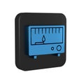 Blue Electrical measuring instruments icon isolated on transparent background. Analog devices. Electrical appliances