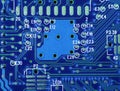 Blue electronic circuit Royalty Free Stock Photo