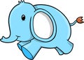 Blue Elephant vector Royalty Free Stock Photo