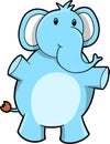 Blue Elephant vector Royalty Free Stock Photo