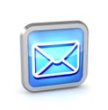 Blue email button icon Royalty Free Stock Photo