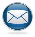 Blue email icon button Royalty Free Stock Photo