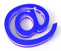 Blue email sign Royalty Free Stock Photo