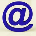 Blue Email Sign Representing Internet Mail