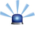 Blue Emergency Police Flashing Light