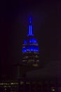 Blue Empire State Building Night Royalty Free Stock Photo