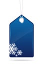 Blue empty christmas price tag Royalty Free Stock Photo