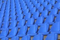 Blue empty stadium seats Royalty Free Stock Photo