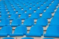 Blue empty stadium seats Royalty Free Stock Photo