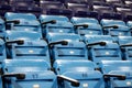 Blue empty stadium seats Royalty Free Stock Photo