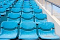 Blue empty stadium seats Royalty Free Stock Photo