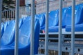 Blue empty stadium seats Royalty Free Stock Photo