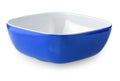 blue empy salad bowl isolated on white background