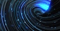 Blue energy abstract swirling curved swirl lines of glowing bright magical