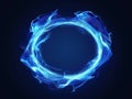Blue Energy Circle Abstract Royalty Free Stock Photo