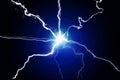 Blue Energy Electricity Plasma Power Crackling Fusion Royalty Free Stock Photo