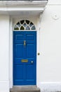 Blue entrance door